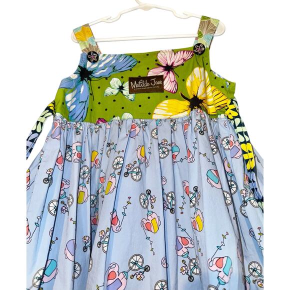 Matilda Jane Suitcase Butterfly Apron Dress Girls Size 6 Tiered Circus Floral - Picture 8 of 12